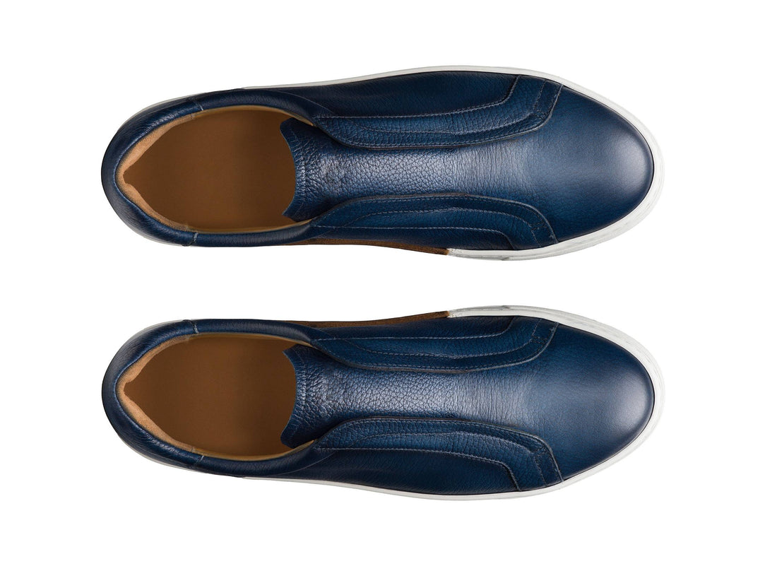 Luxe 88 | BLUE MILLED LEATHER SNEAKER