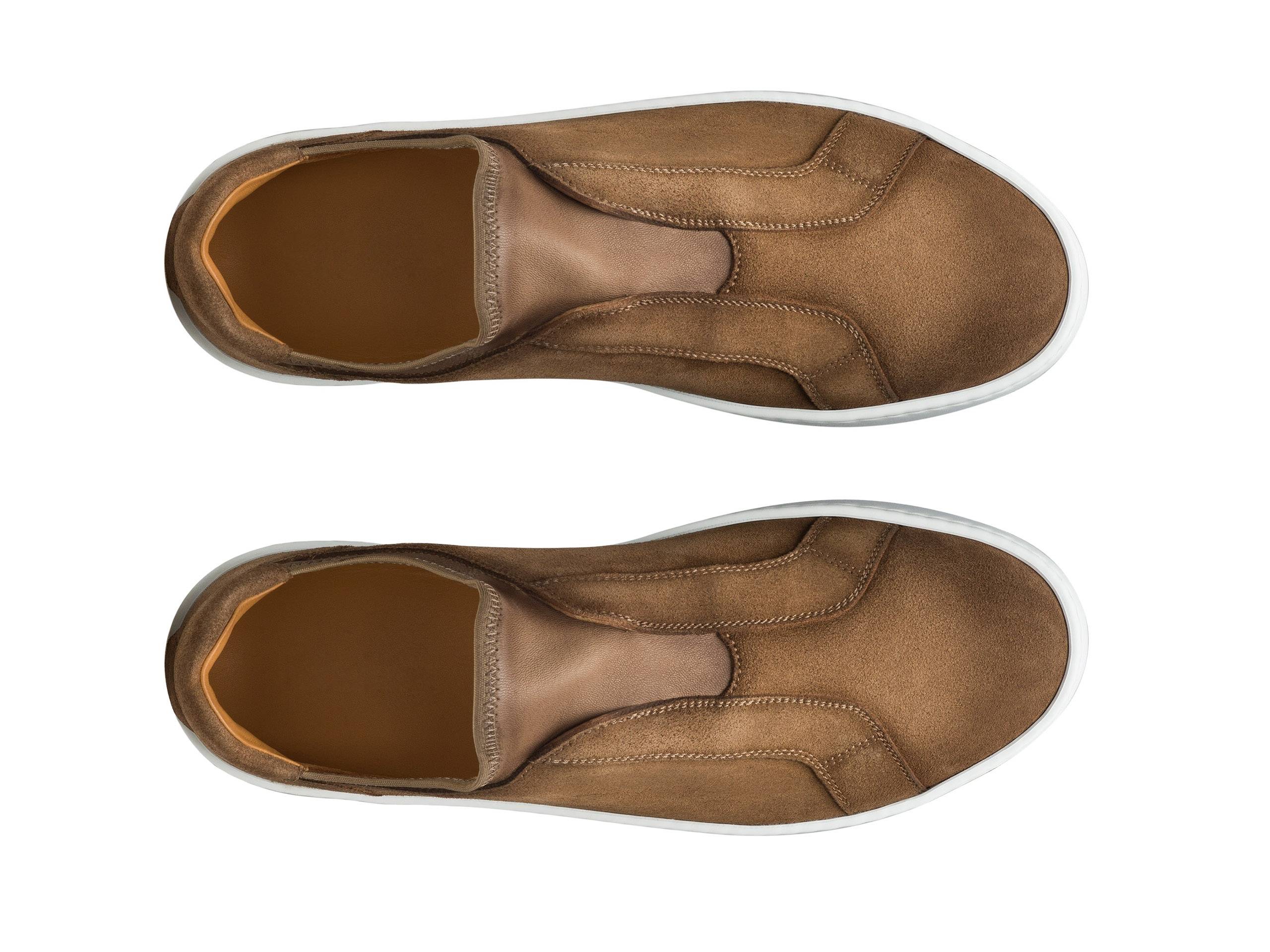 Danny - BROWN WHITHOUT LACE SUEDE LEATHER SNEAKERS