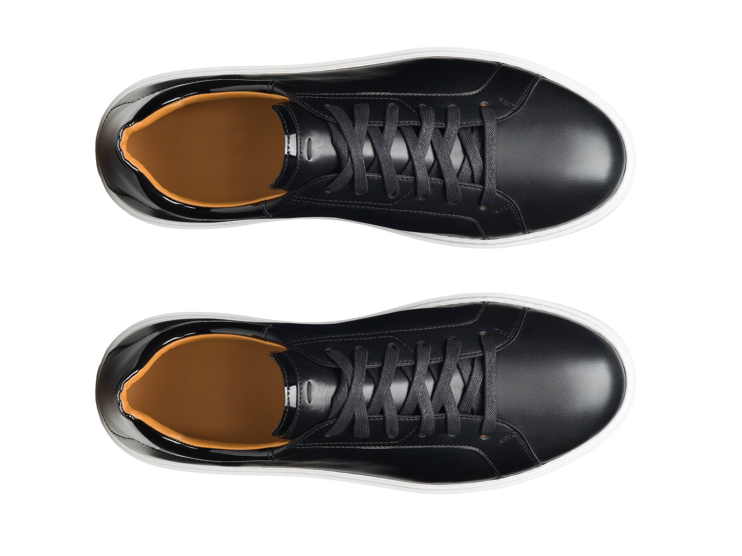 Jeffrey - DEEP BLACK LEATHER SNEAKERS