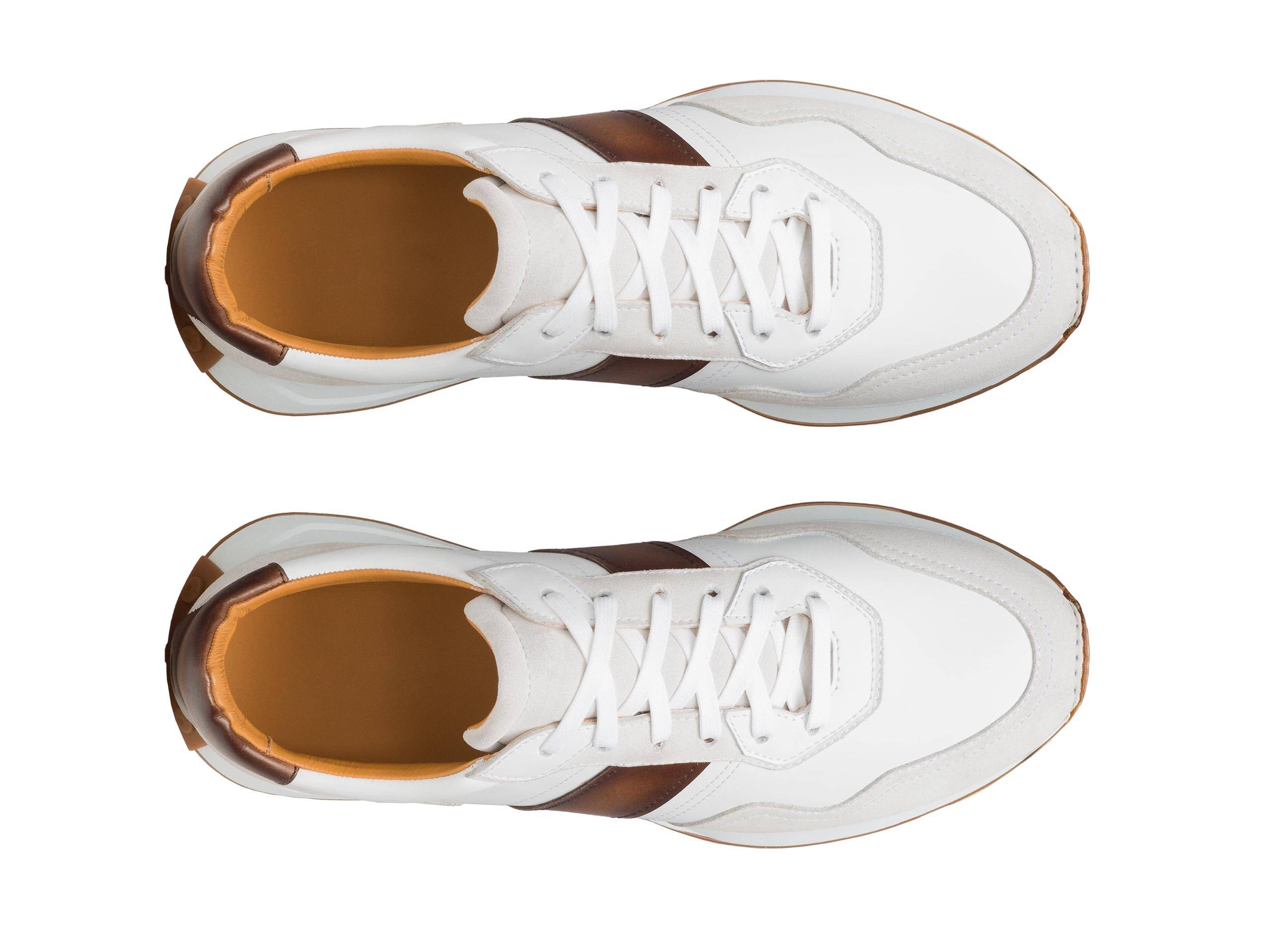 Mark - BROWN & WHITE SUEDE LEATHER SNEAKERS