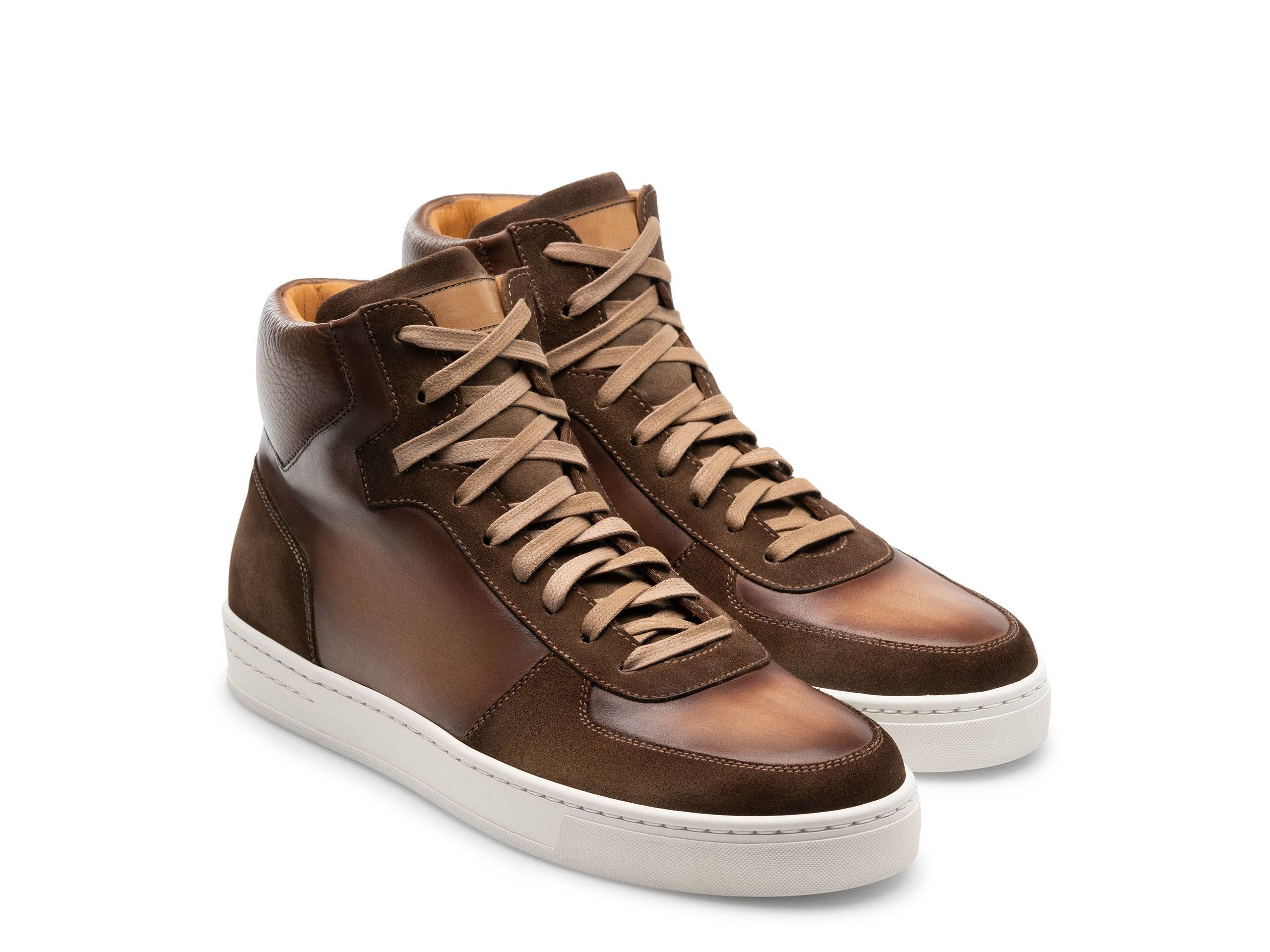 Dennis - BROWN & TAN SUEDE LEATHER SNEAKERS