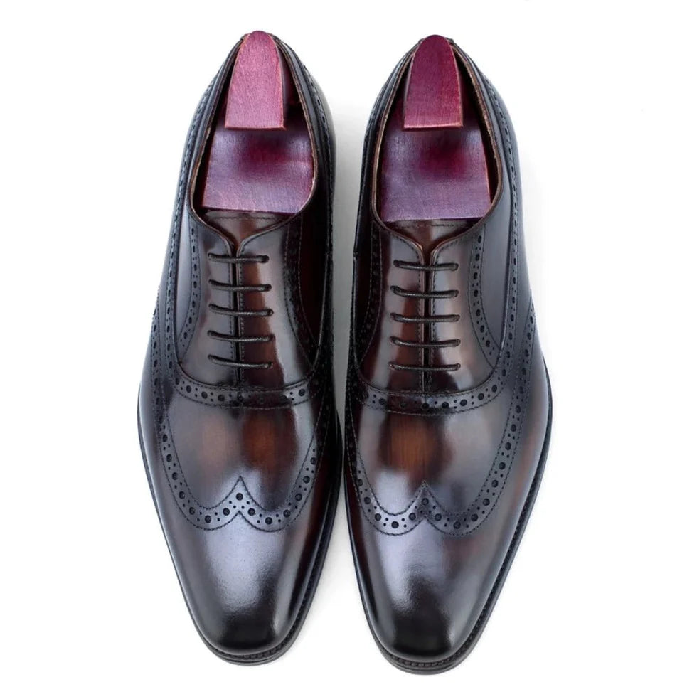 LONG WING OXFORD | BROWN SMOOTH LEATHER