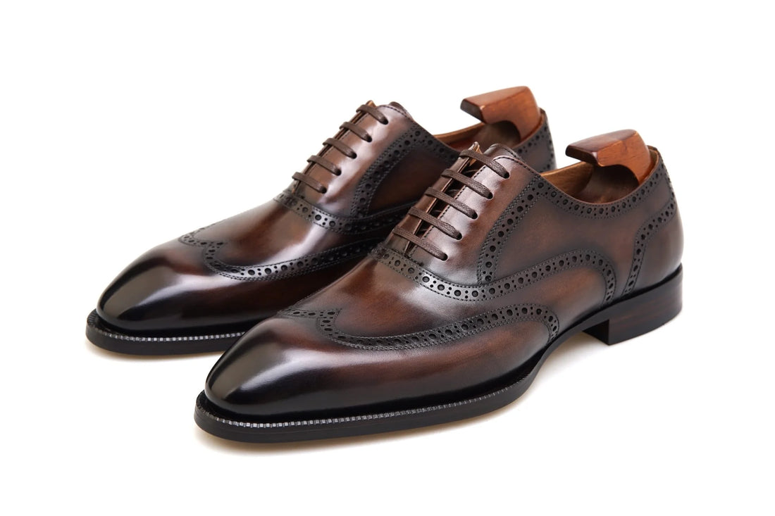 CLASSIC BROGUE LACE UPS | BROWN CRUST LEATHER