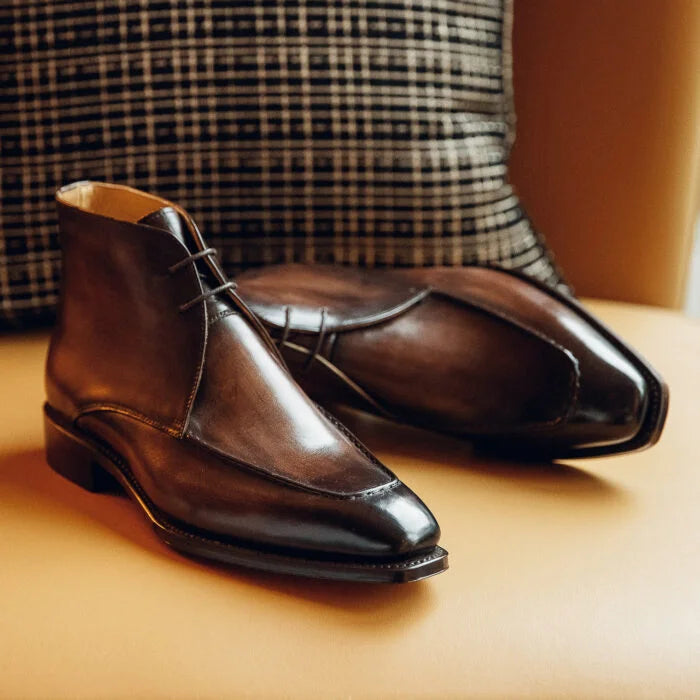 DERBY BOOTS WITH SCREEN| PATINA FINISH