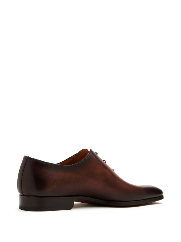 Embrossed |Brown Details Oxford Shoes