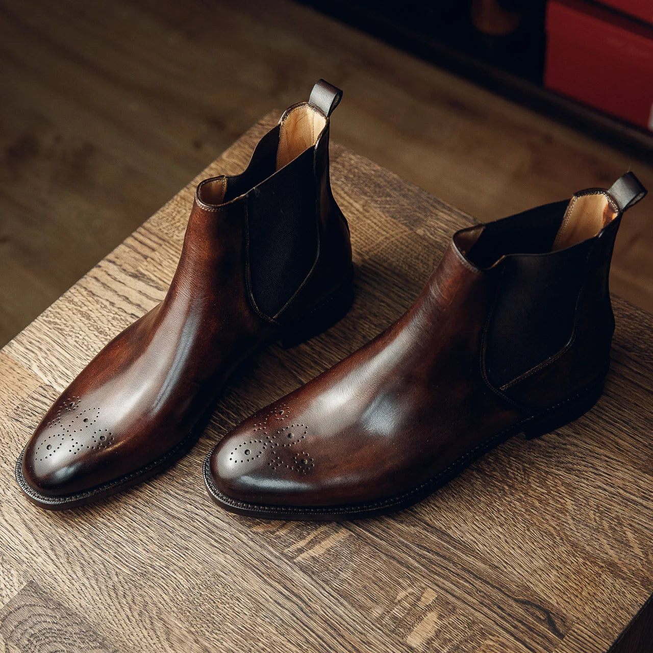 CHELSEA BOOTS BROWN | PATINA FINISH