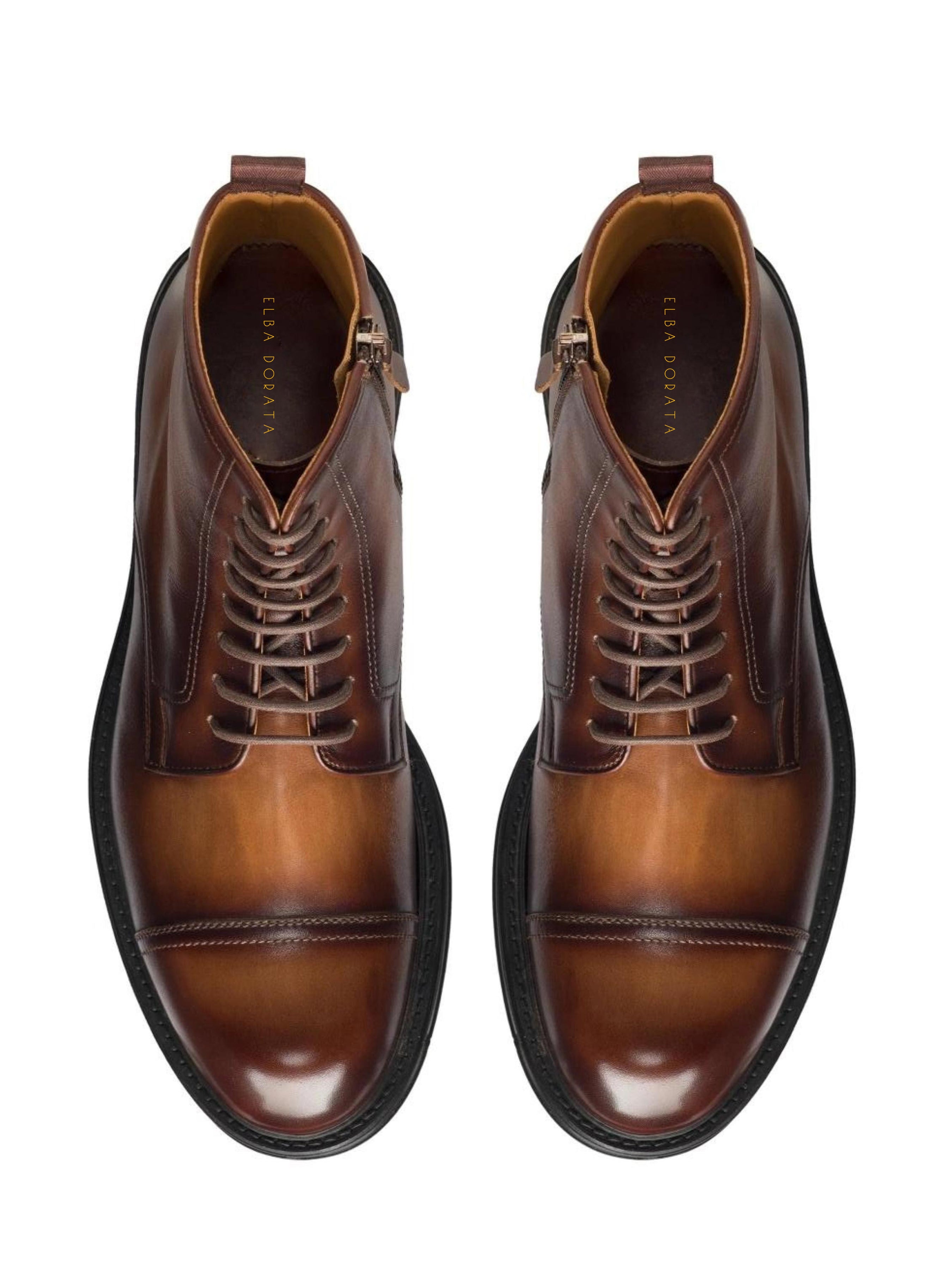 LOROTO BROWN - LACE UP BOOTS