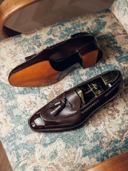 ED101 | BROWN TASSEL LOAFERS