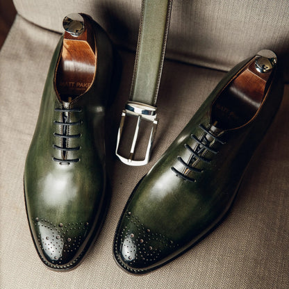 ED169 | GREEN WHOLECUT OXFORDS