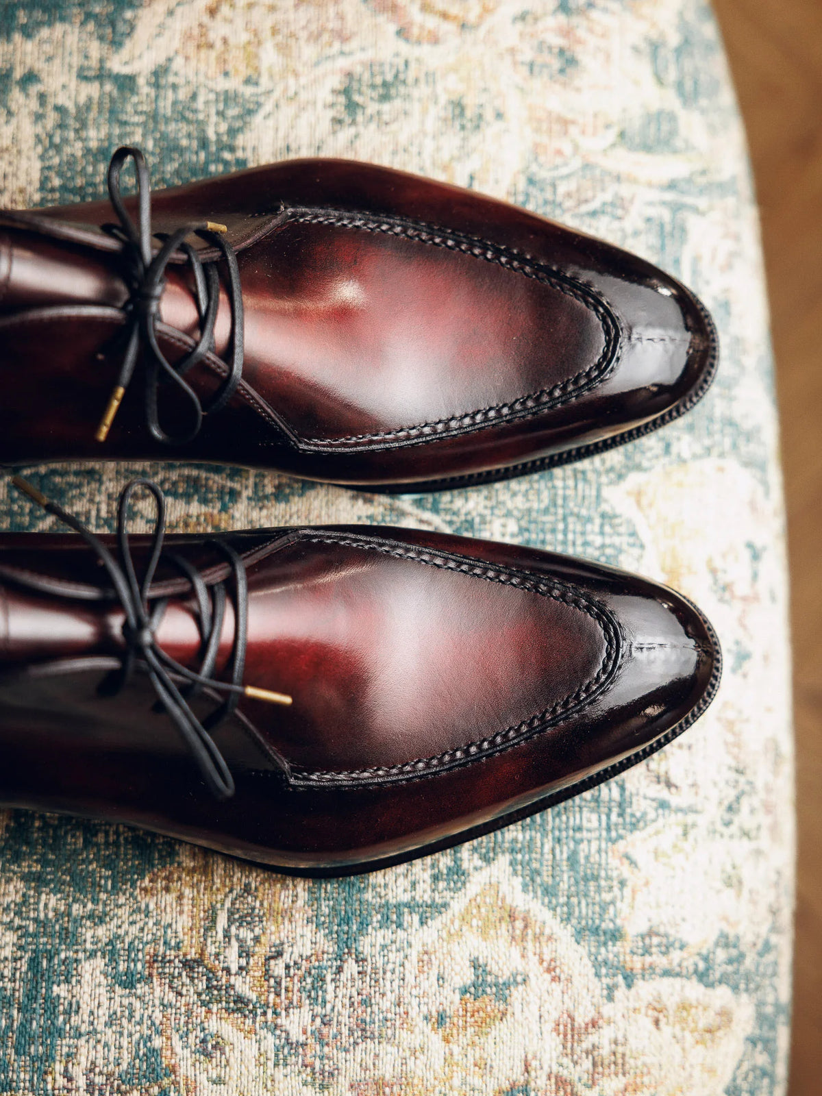 ED190 | WINE CHUKKA BOOTS WITH METAL TOE