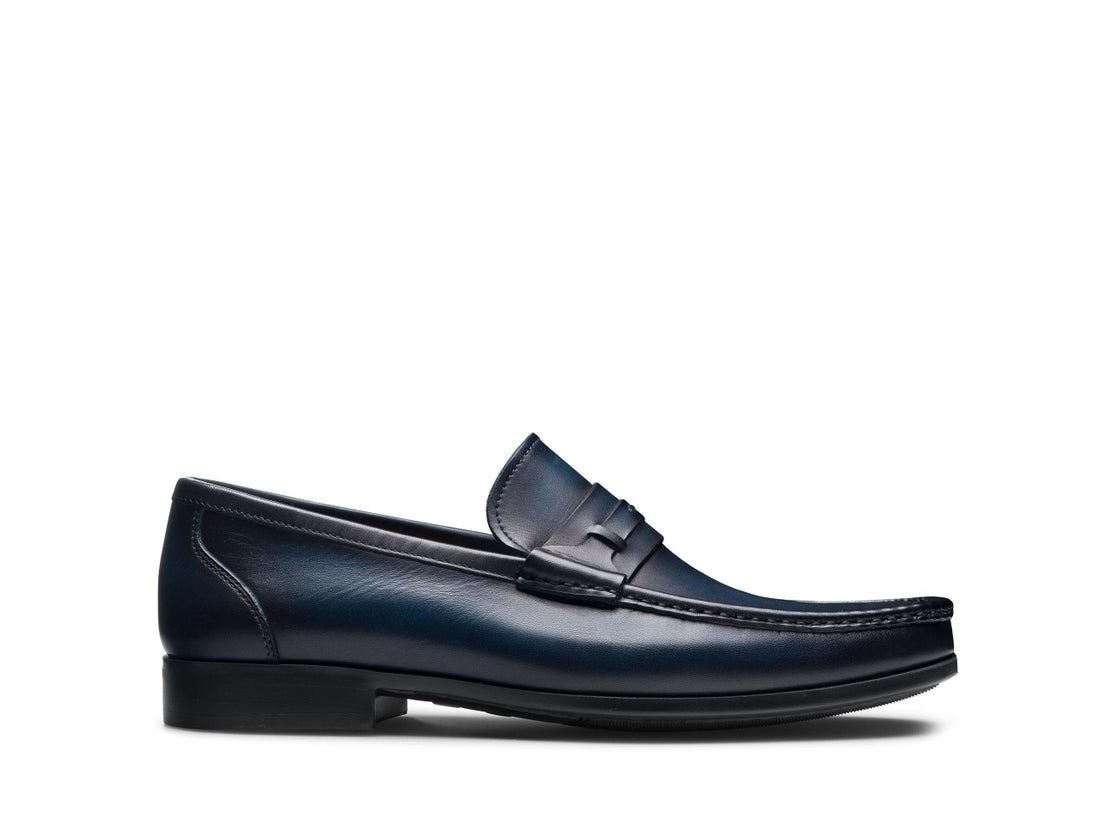 DARWIN | BLUE LEATHER moccasin