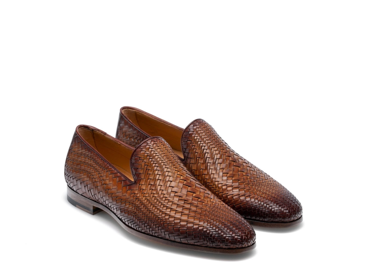 HAND WOVEN LOAFERS | DARK TAN LOAFERS