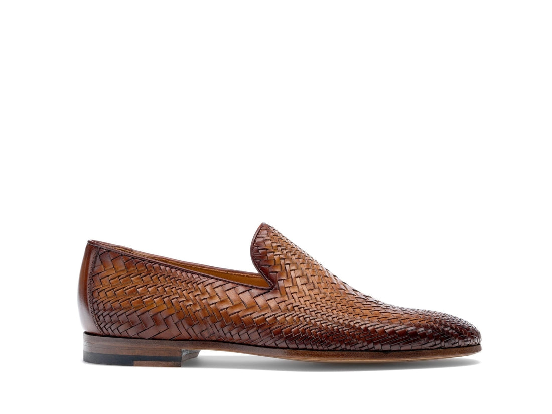 HAND WOVEN LOAFERS | DARK TAN LOAFERS