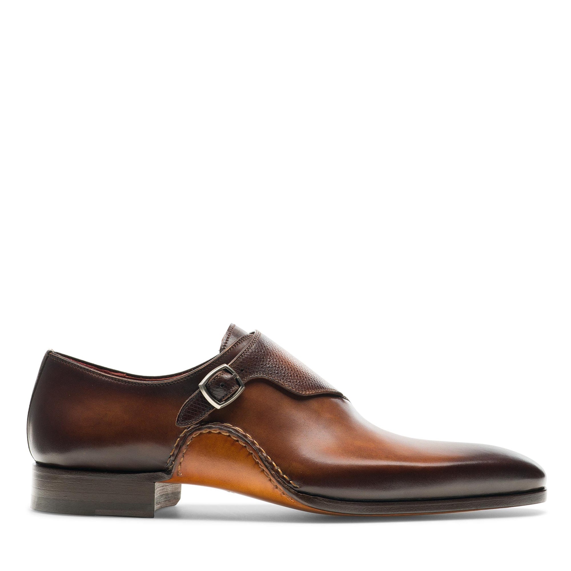 ARTHUR | BROWN CURVED SOLE MONKSTRAP