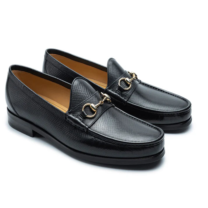 BLACK MILLED LOAFERS | MOACCASINS COLLECTION