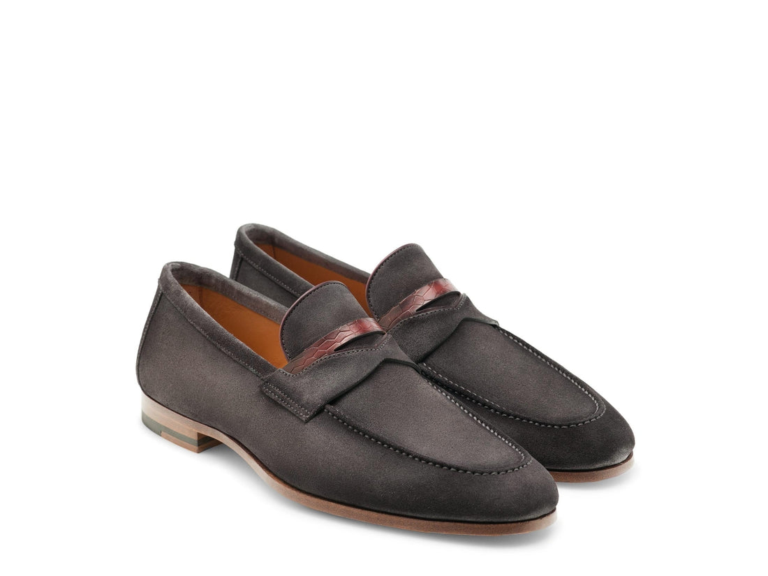 STEVE | GREY SUEDE SLEEK LOAFERS