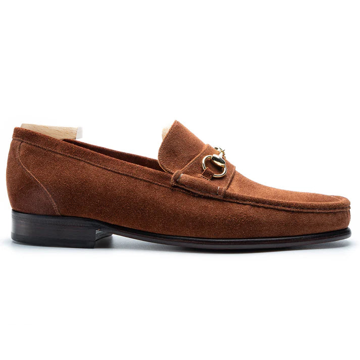 KINOWA | FAWN SUEDE HORSEBIT LOAFERS