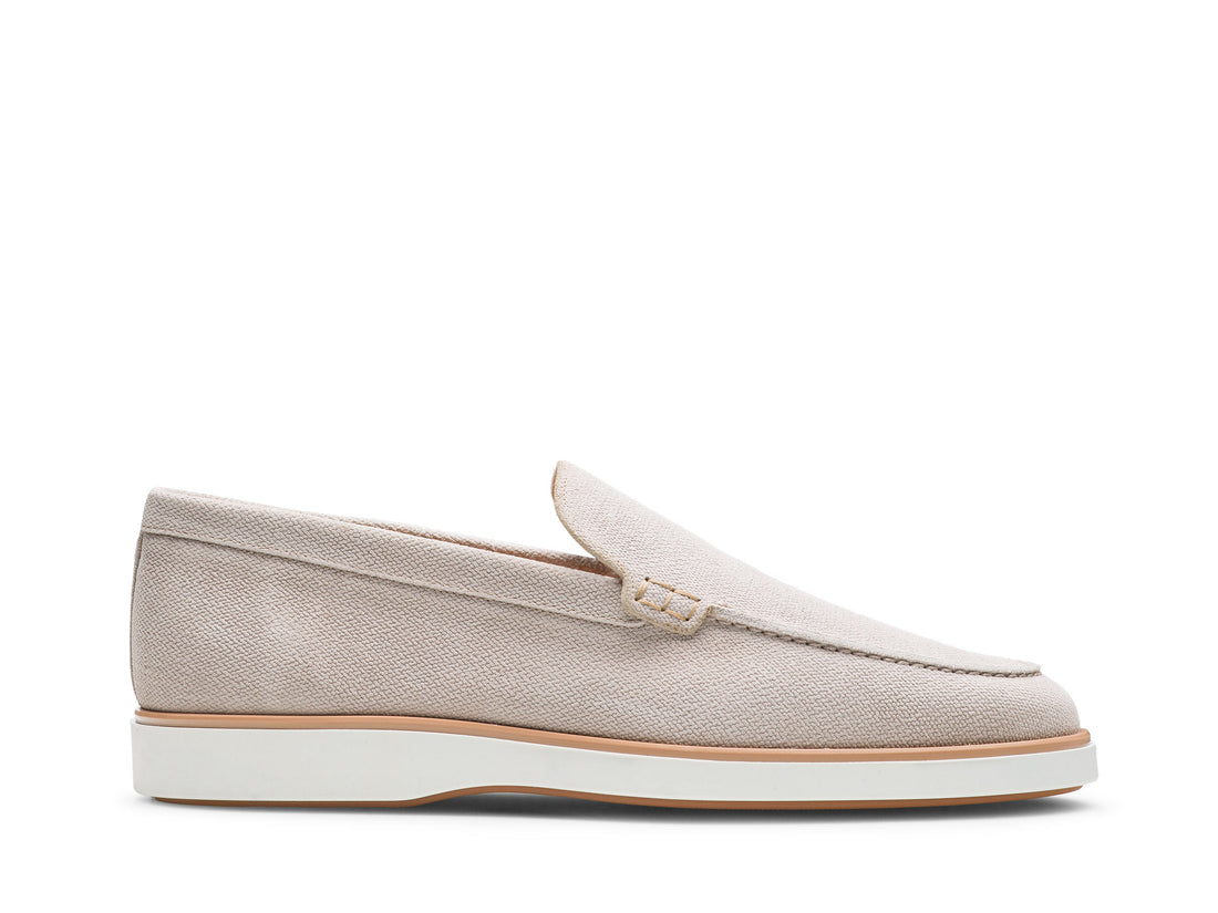 SAND SUEDE HYBRID APRON TOE LOAFERS