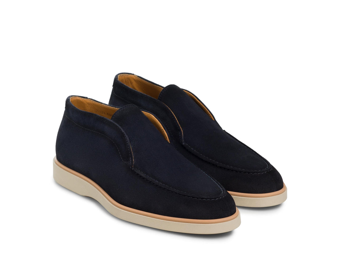 DUSTER | Blue suede mini boots