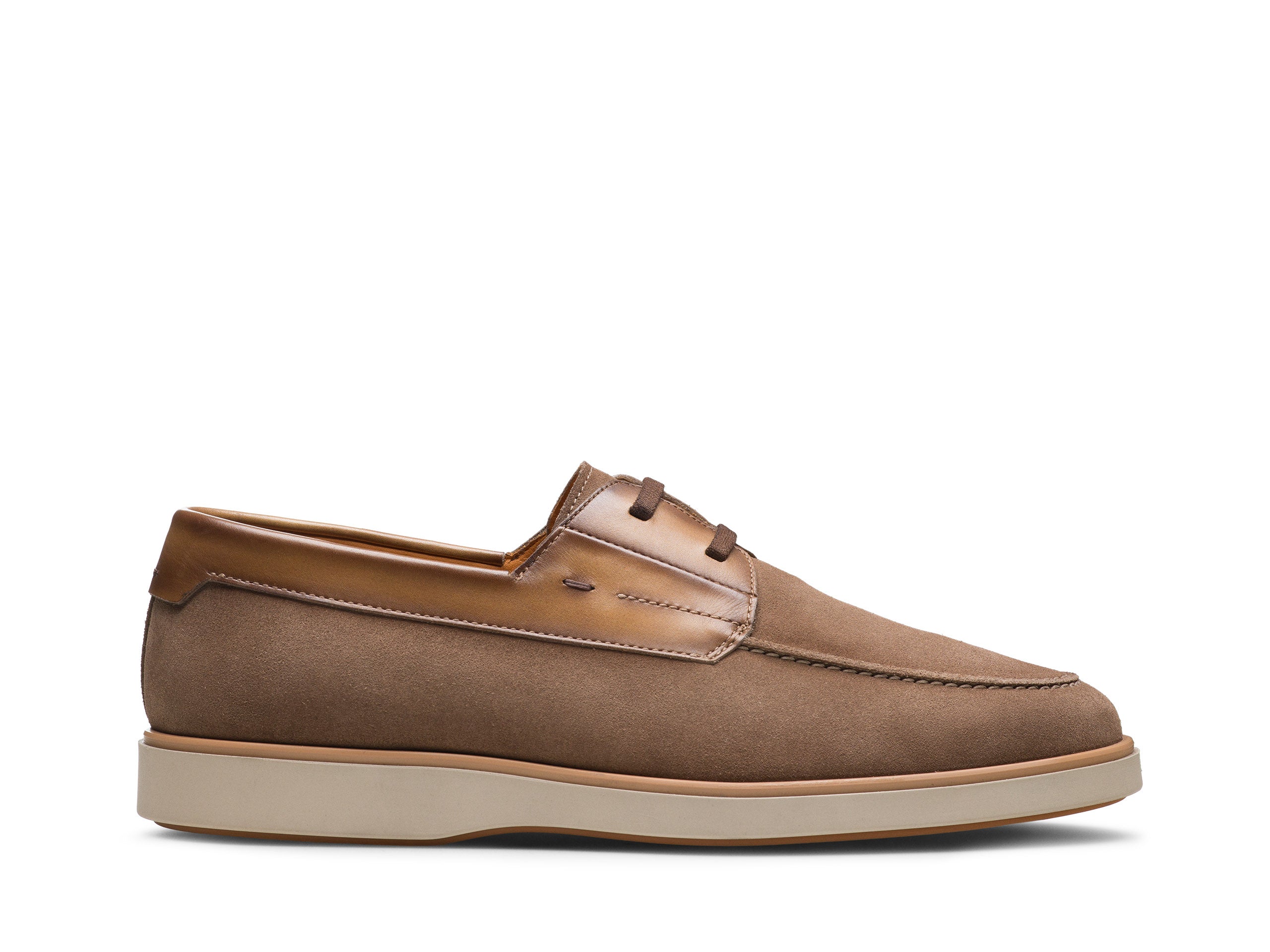 SAND WITH BROWN  LACES SUEDE LOAFERS