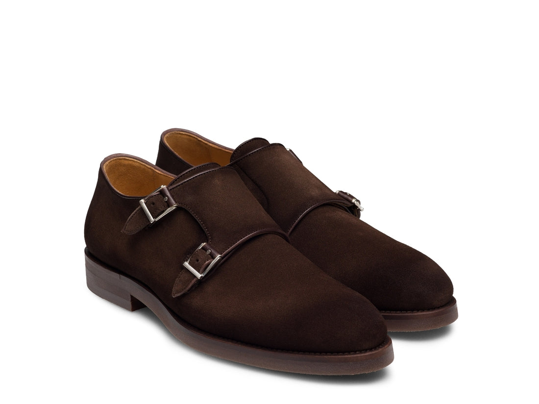 LUKAS | BROWN SUEDE MONKSTRAPS