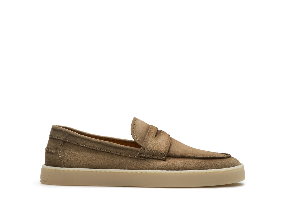 LEO | TAN SUEDE CUP SOLE COMFORTABLE LOAFERS