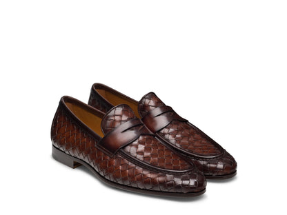 HANDWOVEN | BROWN LEATHER LOAFER