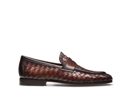 HANDWOVEN | BROWN LEATHER LOAFER