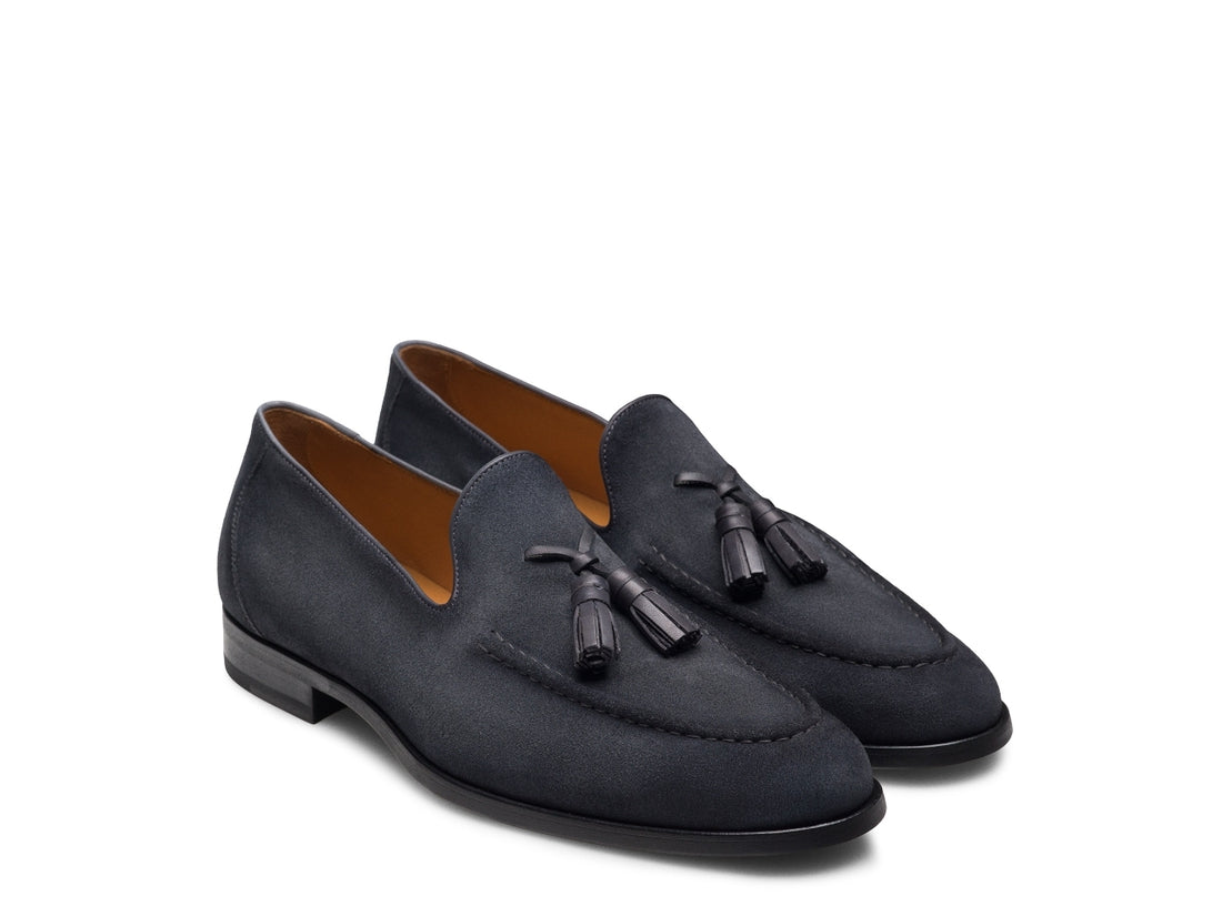 ARISTO BLUE SUEDE tassel loafer