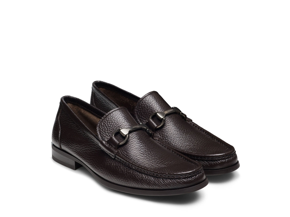 SIENNA | BROWN MILLED LOAFERS