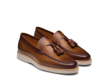 TAN BROWN HYBRID TASSEL LOAFERS