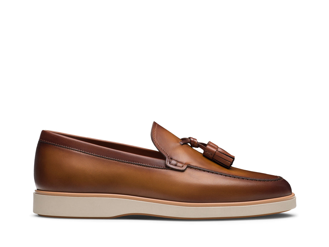 TAN BROWN HYBRID TASSEL LOAFERS