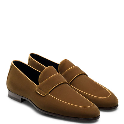 CASPER | GOLD VELVET LOAFERS