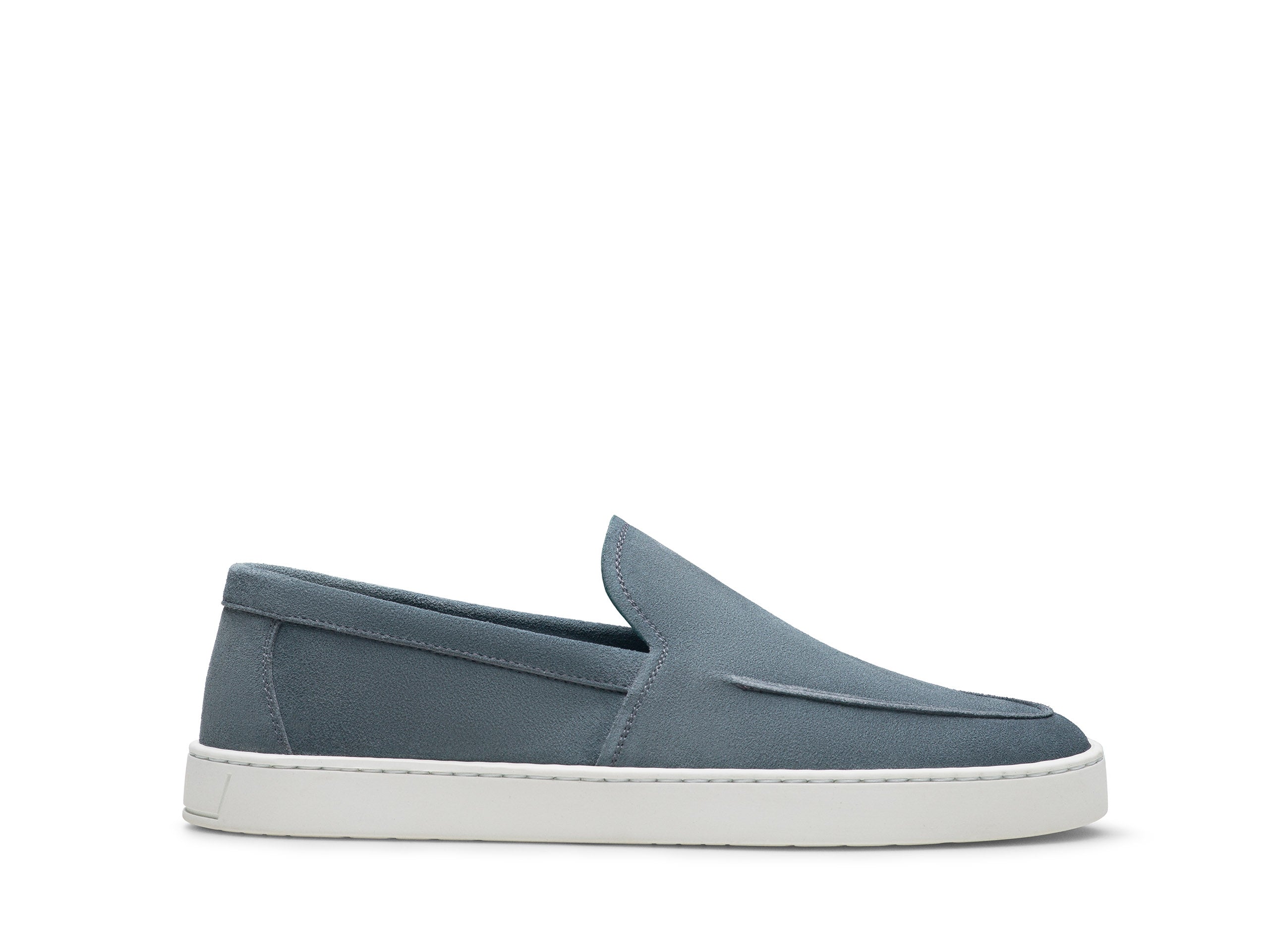 SKY BLUE SUEDE SLIP-ON SNEAKER LOAFERS