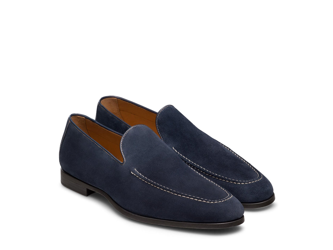 ANTONY | NAVY BLUE SUEDE LOAFERS
