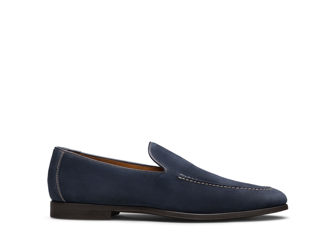 ANTONY | NAVY BLUE SUEDE LOAFERS
