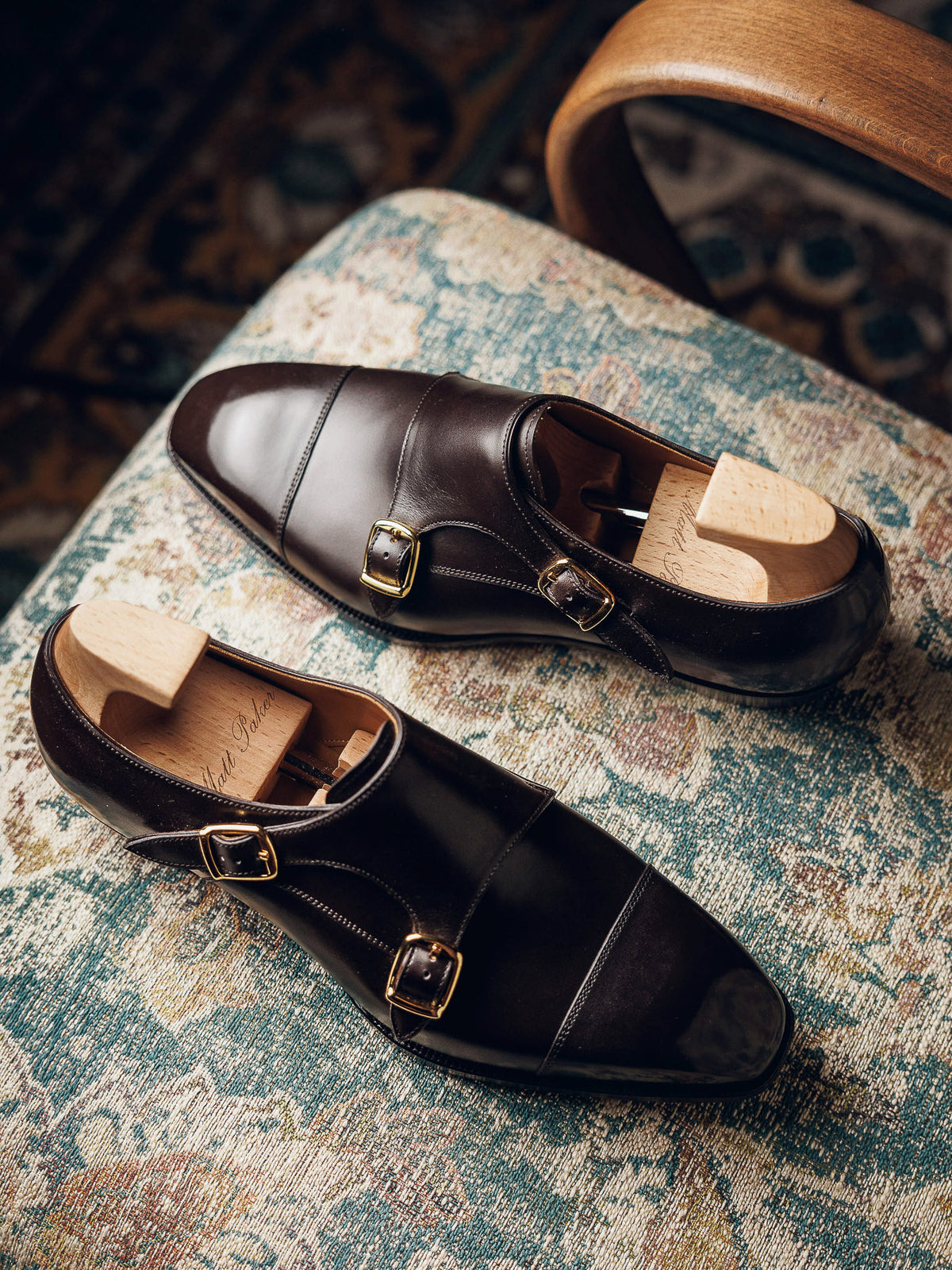 ED186 | BROWN CAP TOE DOUBLE MONK