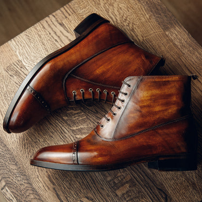 ED214 | COGNAC BALMORAL BOOTS