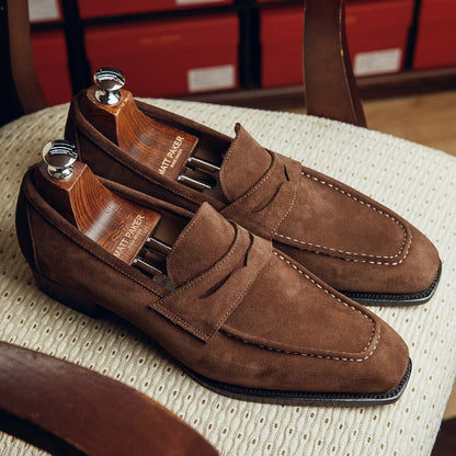 BROWN PENNY LOAFER | PATINA SUEDE