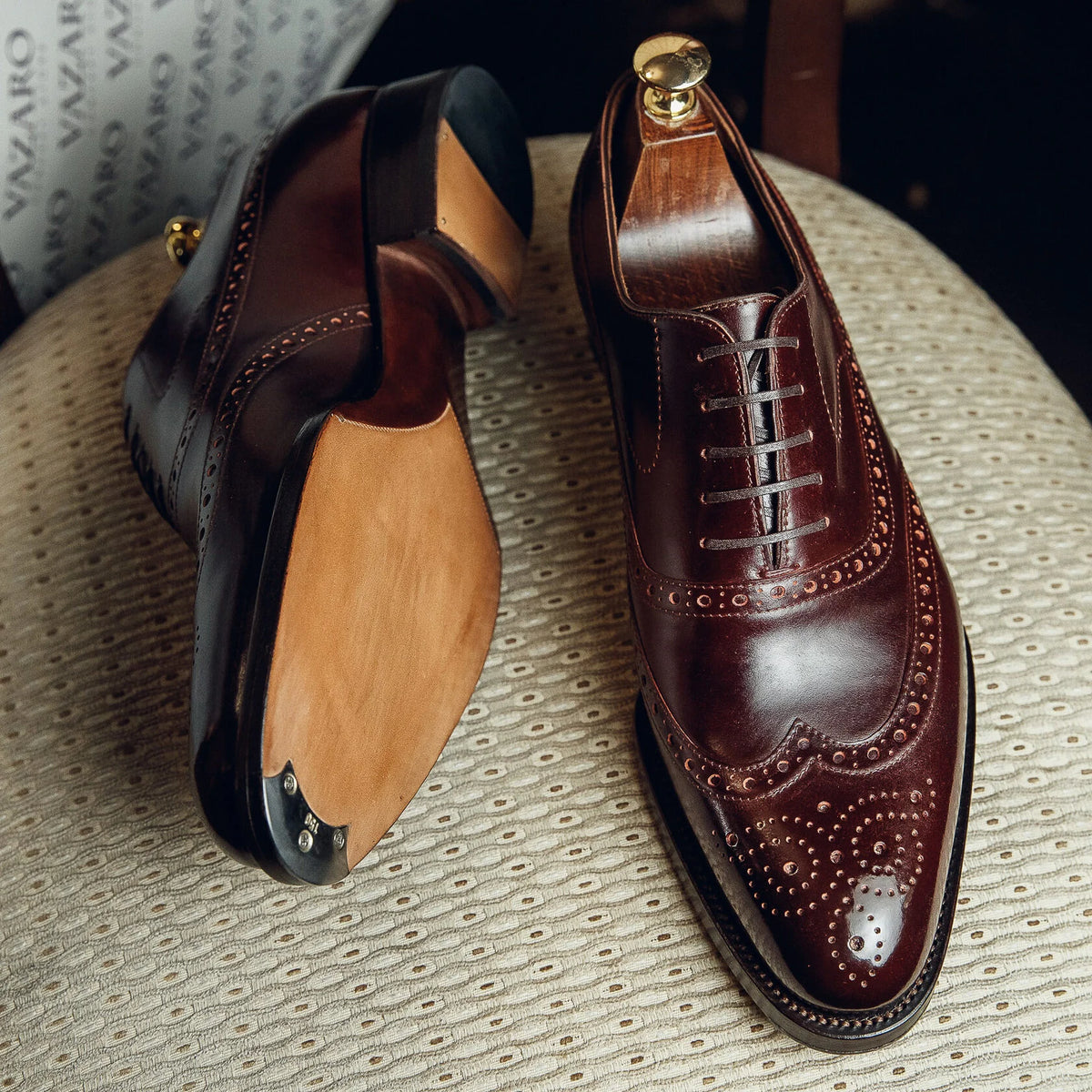 ED174 | BURGUNDY METAL TOE BROGUE