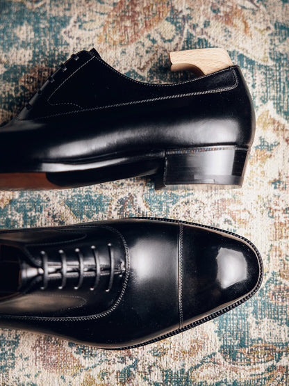 ED105 | BLACK METAL TOE OXFORDS