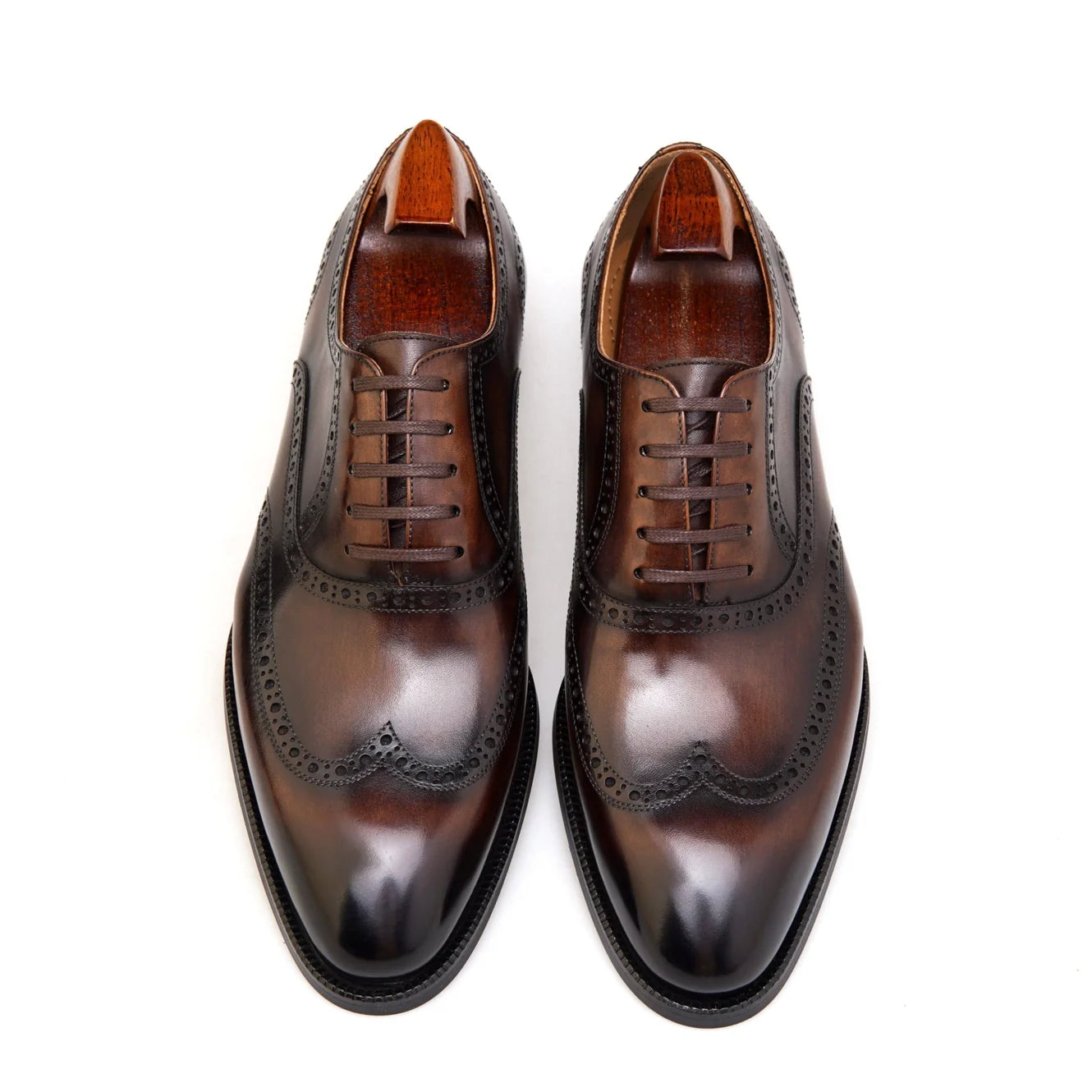 CLASSIC BROGUE LACE UPS | BROWN CRUST LEATHER