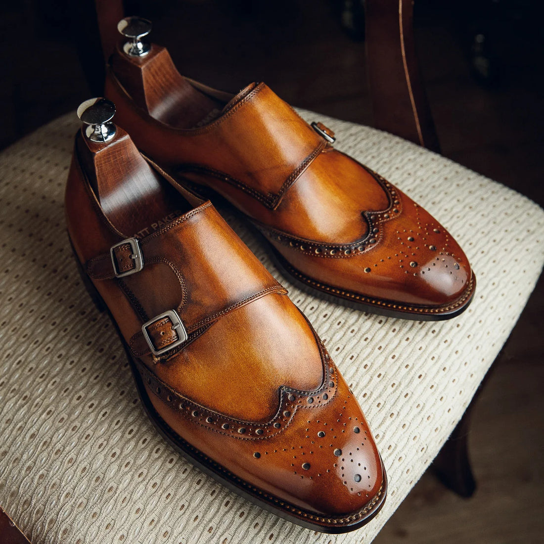 YELLOW BROWN DOUBLE MONK | PATINA FINISH