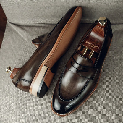 PICKLES PENNY LOAFERS | PATINA FINISH