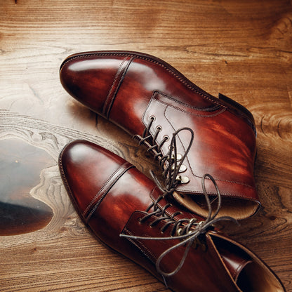 ED213 | BURGUNDY DERBY BOOTS