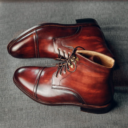 ED213 | BURGUNDY DERBY BOOTS