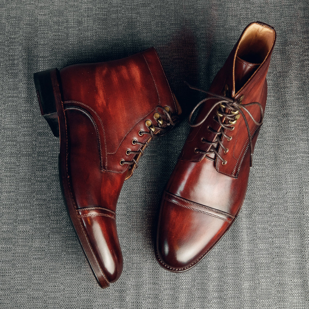 ED213 | BURGUNDY DERBY BOOTS
