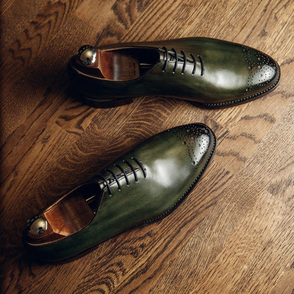ED169 | GREEN WHOLECUT OXFORDS
