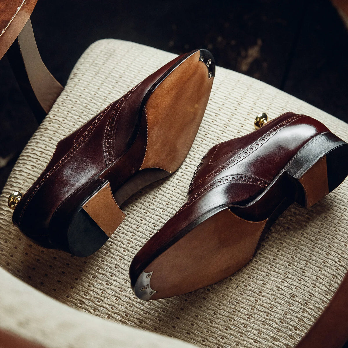 ED174 | BURGUNDY METAL TOE BROGUE