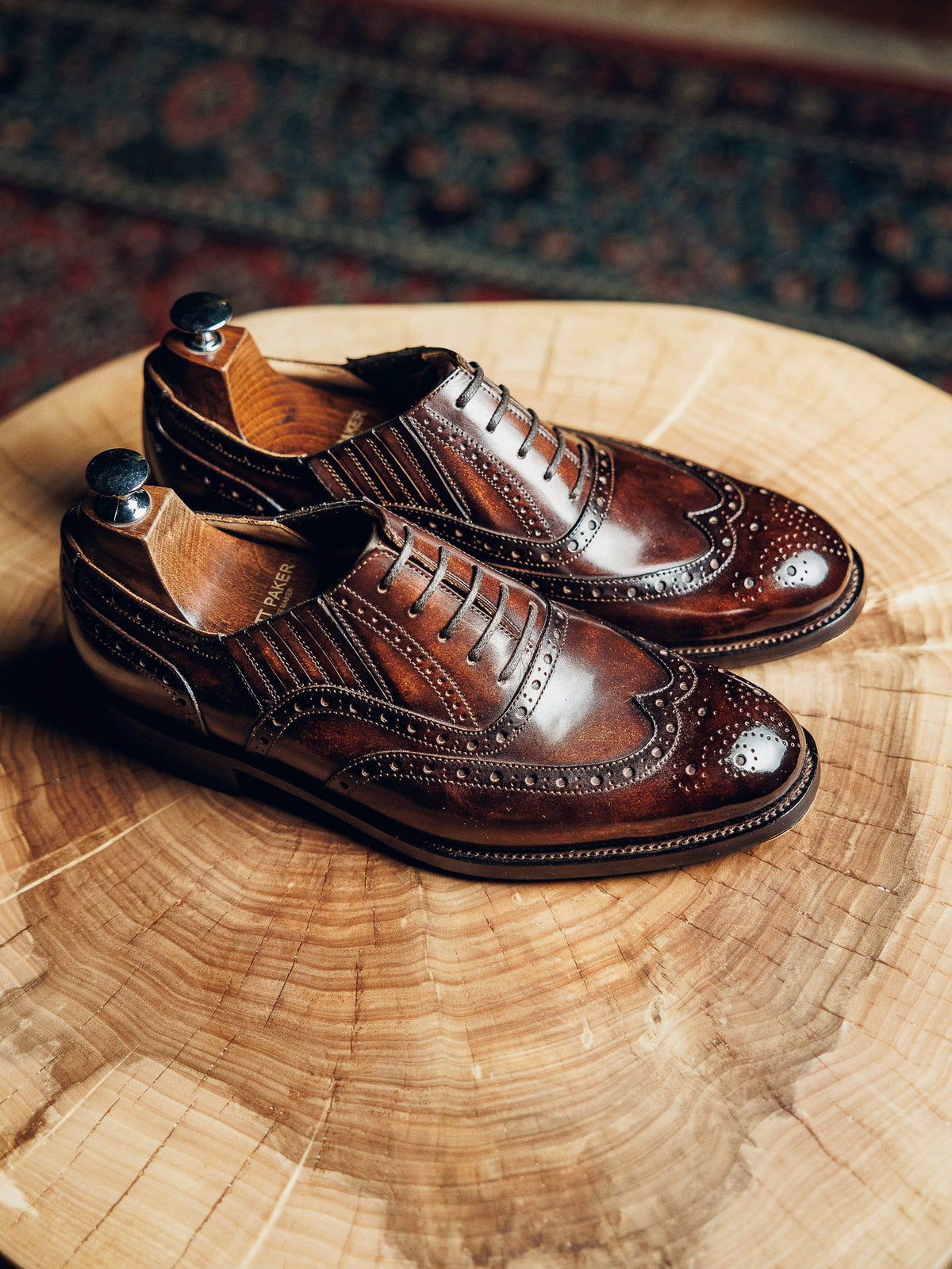 ED121 | BROWN LAZY BROGUE OXFORDS